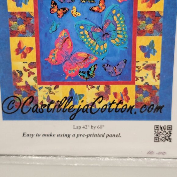 Monterey Butterflies Lap Quilt Pattern Size 42 x 60 CJC 4921-1 - Picture 2 of 3